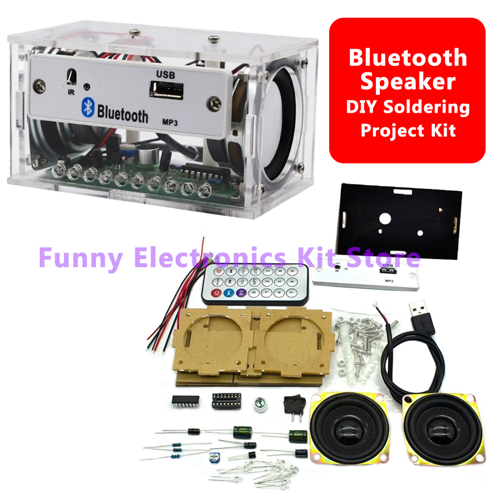 Diy Electronics For Kids - DIY 블루투스 스피커 키트 화이트 스테레오