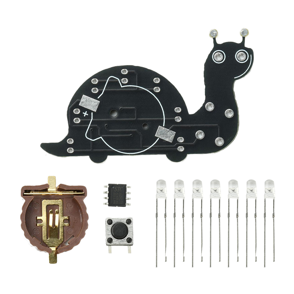 Diy Electronics Kits For Beginners - 달팽이 LED 플로잉 라이트 납땜 연습용