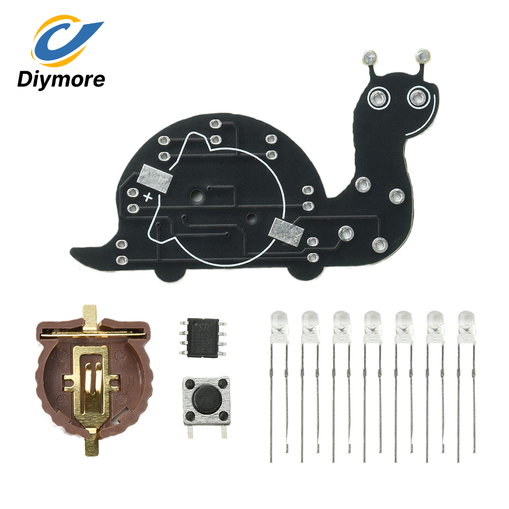 Diy Electronics Kits For Beginners - 7개의 녹색 LED 납땜 연습 키트(CR1220