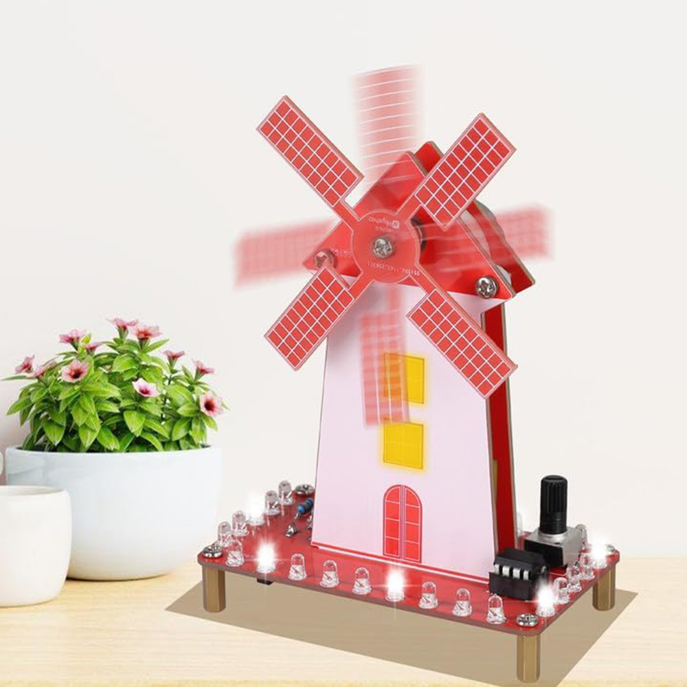 Diy Electronics Kits For Beginners - DIY 전자 풍차 키트 LED 깜박이는