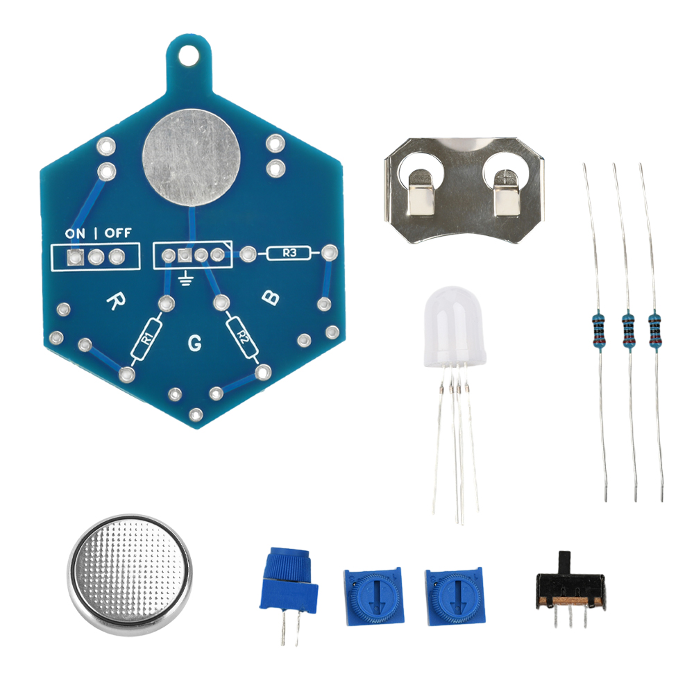 Diy Electronics Kits For Beginners - RGB LED 조명 회로 기판 용접